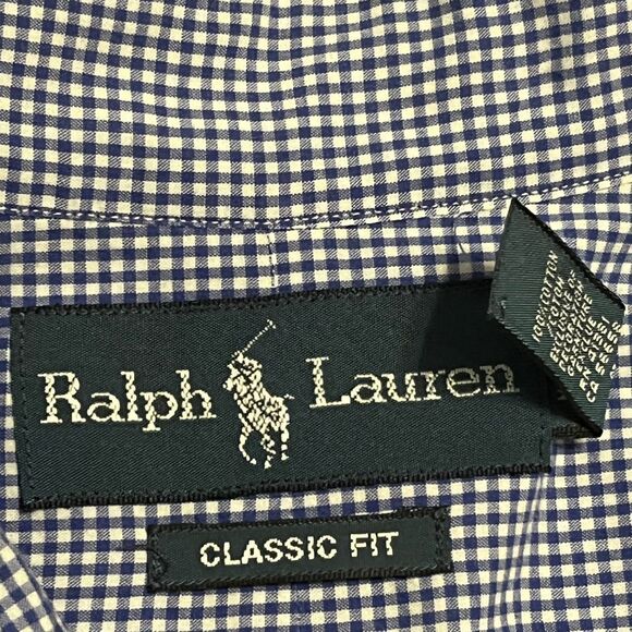 RALPH LAUREN Gingham Button Down Shirt Yellow Pony 4XLT Long Sleeve Classic Fit - Picture 8 of 13